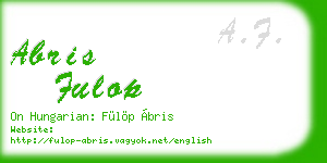 abris fulop business card